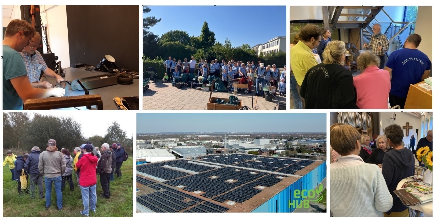 Impressionen verschiedener Aktionen des KlimaTeams Neu Wulmstorf in einer Collage